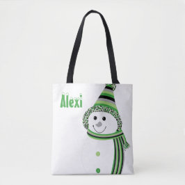 Bolsa Tote Aro Pride Snowman Snowman Cinza Verde Preto