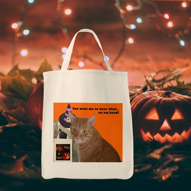 Bolsa Tote Arqueação de Gatinhos do Halloween Tratores de Cit (Halloween Kitty - Wear What Tote Bag)