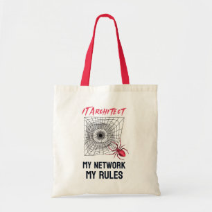 Bolsa Tote Arquiteto de TI: Minha Rede, Minhas Regras Engraça
