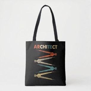 Bolsa Tote Arquiteto retrô de construção de estudantes de
