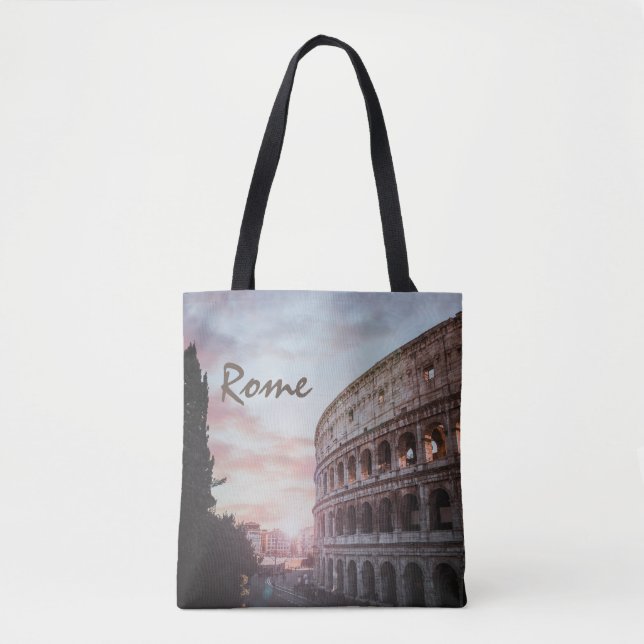 Bolsa Tote Arquitetura Antiga de Roma - paisagem solar (Frente)