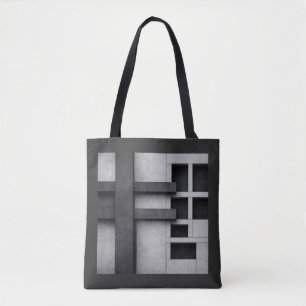Bolsa Tote Arquitetura Brutalista Design Arte Fino Cubista