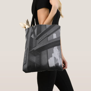 Bolsa Tote Arquitetura de arranha-céu de construção de aço vi