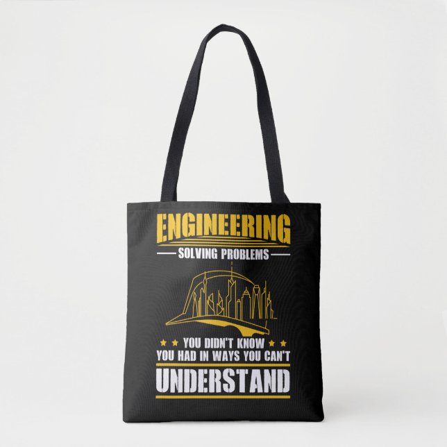 Bolsa Tote Arquitetura de Engenheiro de Engenharia Civil (Frente)