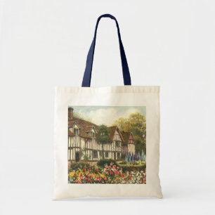 Bolsa Tote Arquitetura de Vintage - Algodão em Inglês do Ja