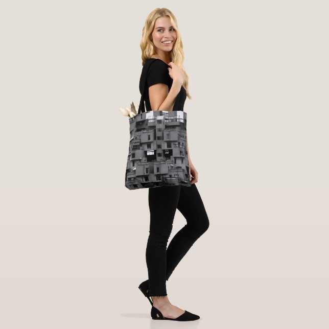 Bolsa Tote Arquitetura em Preto e Branco  (No(a) Modelo)