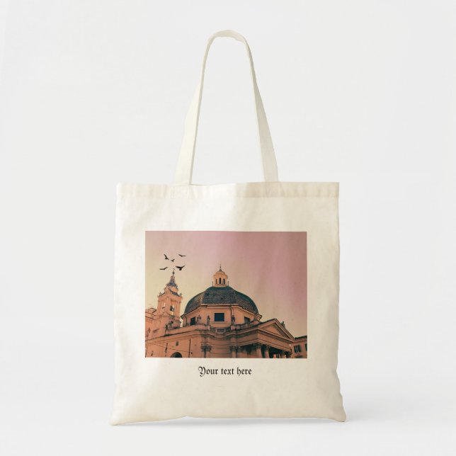 Bolsa Tote Arquitetura Roma e escultura de estátuas personali (Frente)