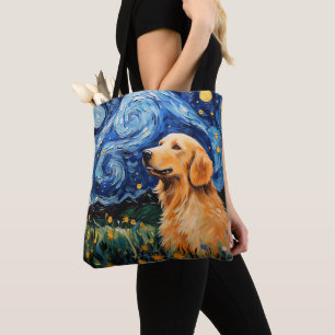 BOLSA TOTE ARRASTE O CÃO DE RECUPERAÇÃO DO OURO À NOITE