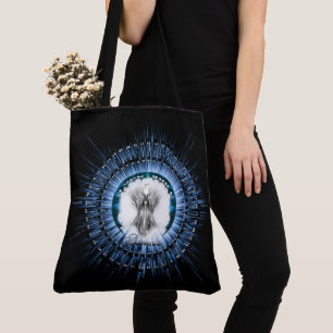 Bolsa Tote Arsencia Arte Fractal Eetética Prateada Leve