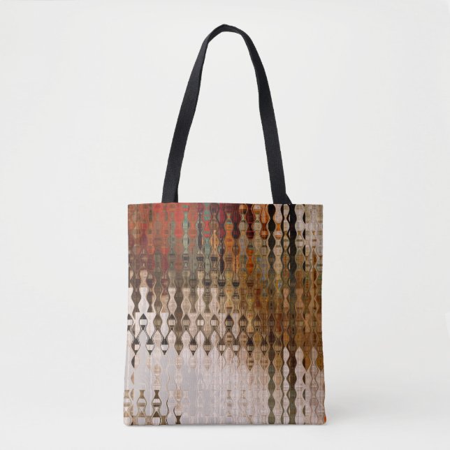Bolsa Tote art abstract colorful geometric intersection backg (Frente)