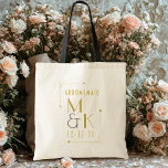 Bolsa Tote Art Deco 1920 Gatsby Wedding Tote Bag<br><div class="desc">Com um nó na rugosidade dos anos 20,  aqui está uma bolsa de noiva negra e dourada da Groomsmaid. Adicione suas iniciais,  data de casamento e festa! Adequado para as Bridesmaids também</div>