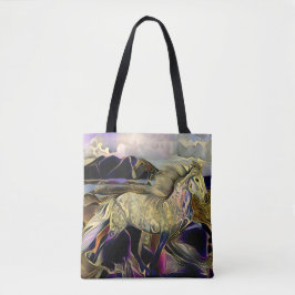 Bolsa Tote Art Deco Cavalo Islandês