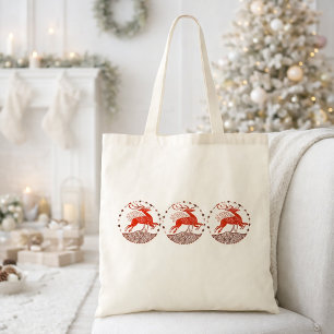 Bolsa Tote Art Deco Christmas Deer