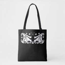 Bolsa Tote Art Deco Halloween Voando Bat Starry Night