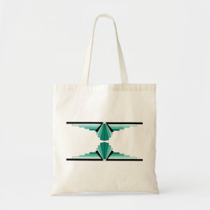 Bolsa Tote Art Deco Patterno em Verdes