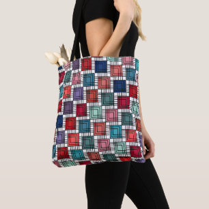 Bolsa Tote Art Deco Squares