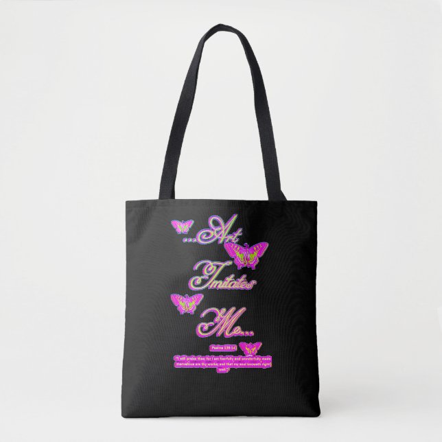 Bolsa Tote Art Imitates Me - Fuschia Bliss (Frente)