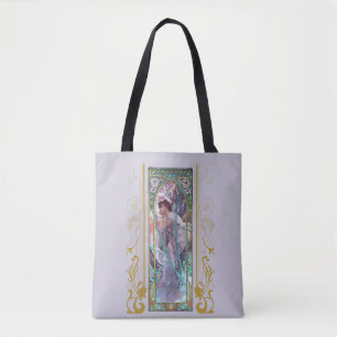 Bolsa Tote Art Nouveau Alphonse Mucha Evening Contemplação