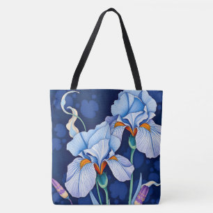 Bolsa Tote Art Nouveau Blue Iris