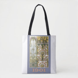 Bolsa Tote Art nouveau floral alfônimo mucha arte floral