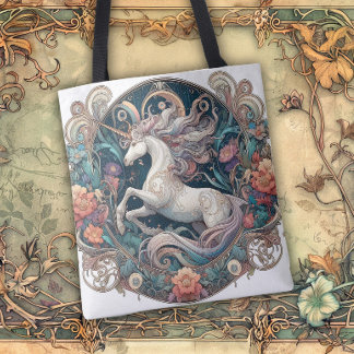 Bolsa Tote Art Nouveau Flowing Lines of Beauty