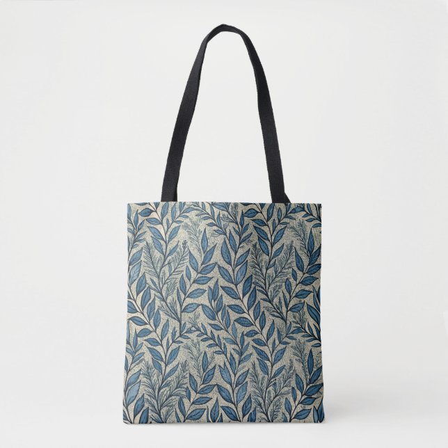 Bolsa Tote Art Nouveau Leaf Wallpaper Padrão (Frente)