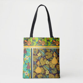 Bolsa Tote Art nouveau outono, abóbora-abóbora