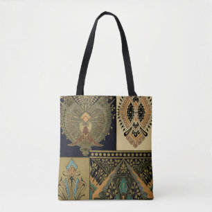 Bolsa Tote Art nouveau padrão têxtil Christopher Dresser