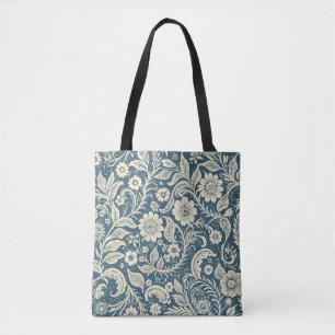 Bolsa Tote Art Nouveau Papel de Carteira Floral Padrão