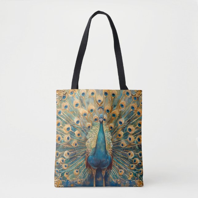 Bolsa Tote Art Nouveau Peacock (Frente)