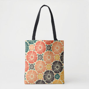 Bolsa Tote Art Nouveau Retro Wallpaper Design.