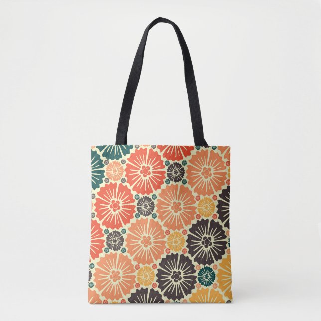 Bolsa Tote Art Nouveau Retro Wallpaper Design. (Frente)