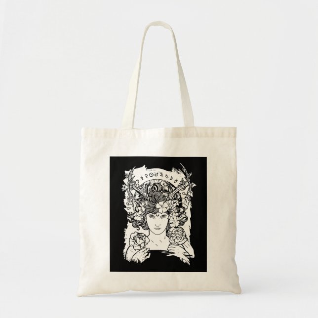 Bolsa Tote Art Nouveau Style Witch (Frente)