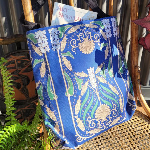 Bolsa Tote Art Nouveau Velho Reservas Marítimas de Cobrir do