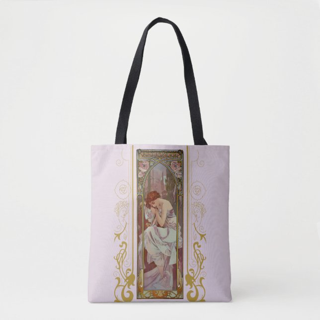 Bolsa Tote Art Noveau Night Rest de Alphonse Mucha (Frente)