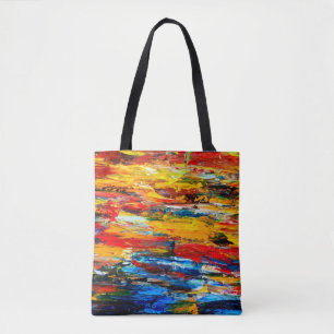 Bolsa Tote Art painting with palette knifemasterpiece,paintin