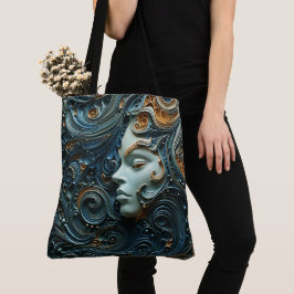 Bolsa Tote Arte 3D da Mulher Moonlit