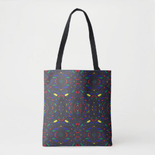 Bolsa Tote Arte Abstrata Acrílica Arco-íris Prismática