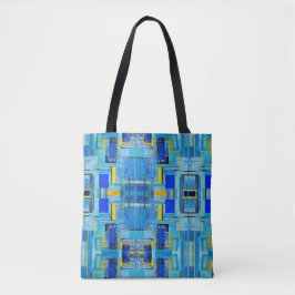 Bolsa Tote Arte abstrata azul