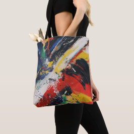 Bolsa Tote Arte Abstrata Colorida com Salpicos de