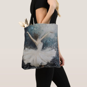 Bolsa Tote Arte Abstrata de Dança de Bailarina
