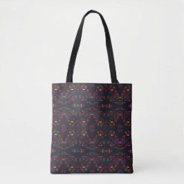 Bolsa Tote Arte Abstrata de Guache em Arco-íris Espectroscópi
