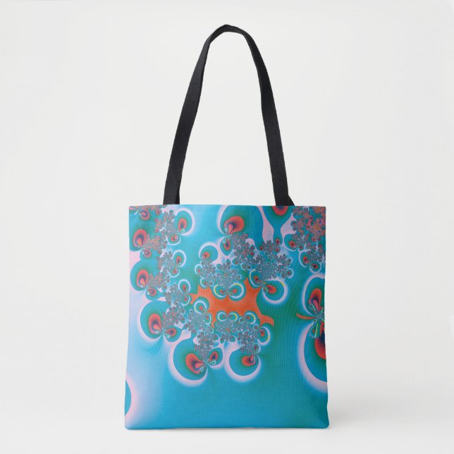 Bolsa Tote Arte Abstrata Jardim de Primavera (Frente)