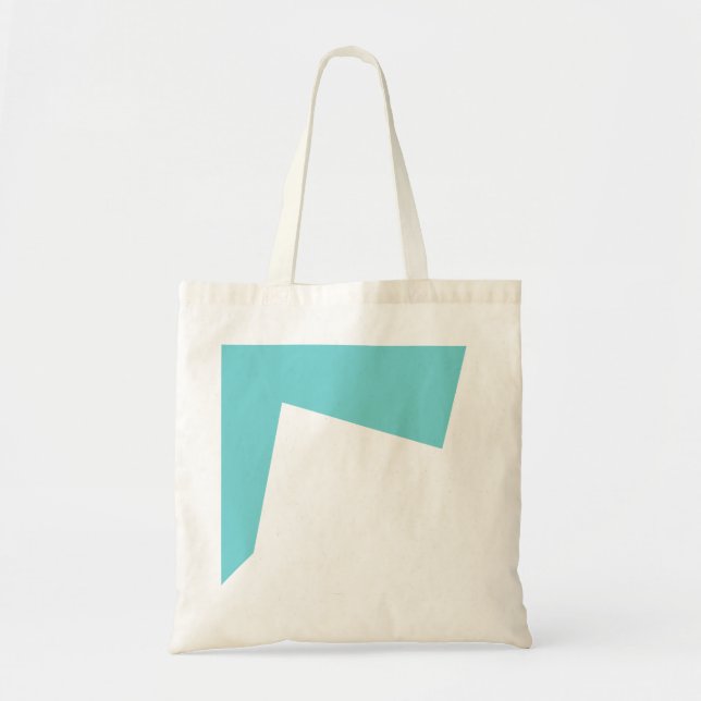 Bolsa Tote Arte abstrata minimalismo azul branco (Frente)