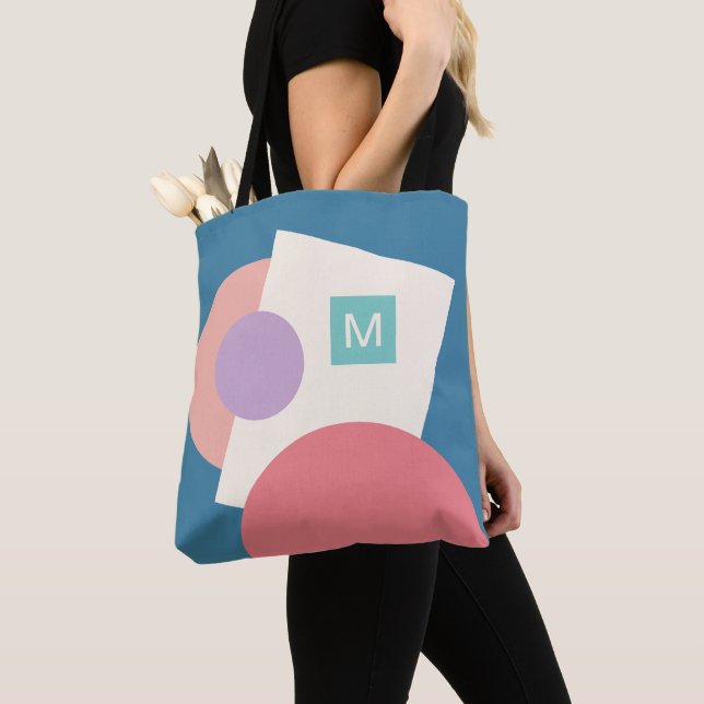 Bolsa Tote Arte abstrata personalizada e sofisticada de meado (Close Up)