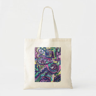 Bolsa Tote Arte abstrata pintada à mão - Livre Arbítrio