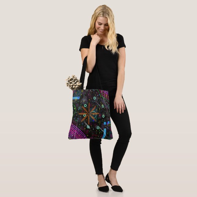Bolsa Tote Arte abstrata: satélite  (No(a) Modelo)