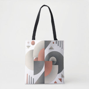 Bolsa Tote Arte Abstrato Geométrica Moderna