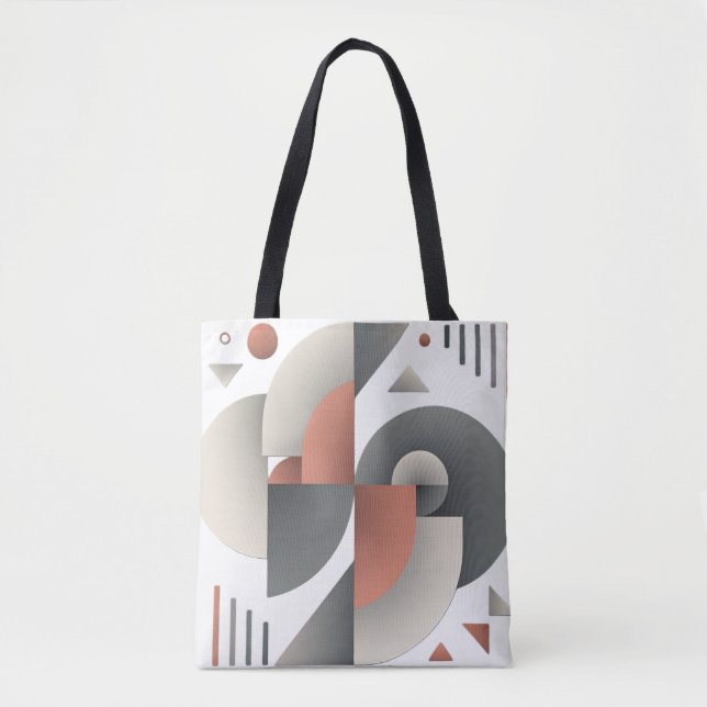 Bolsa Tote Arte Abstrato Geométrica Moderna (Frente)