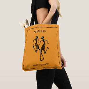 Bolsa Tote Arte Africana, "Dança Feliz"